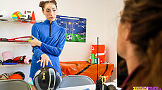 She approaches Coach Bruce Venture to inquire where he's at in the decision making process.