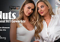 Emma Hix & Blake Blossom in Nuts About Her Coworker Girlsway