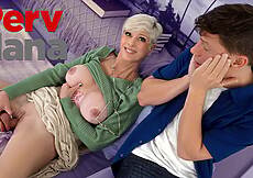 He can’t stop thinking about feeding Foxxxy with his cock and cumming on her face. Noticing her step-grandson is distracted and horny, Nana decides she has to take matters into her own hands and make Rion get over it by sucking his dick.