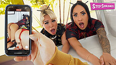 Luna Luxe and Kona Jade having sex in the TeamSkeet porn series Stepsiblings 'Caught