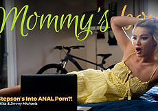 Mommy's Boy scene Cherry Kiss & Jimmy Michaels in My Stepson's Into ANAL Porn?!