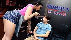 If he’s going to be so bold as to jerk off in the salon, he may as well put his cock to work and use it to please her pussy. Ariana lets Ricky get lucky and fuck her then and there. They can’t let Leah notice, but it’s hard not to get too loud and into the moment. Ricky fucks the tall babe until he busts his nut and gives her a nice load of cum in her mouth.