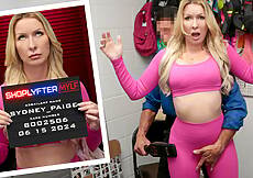 Sydney has the talent and knowledge to start her own yoga studio, but she is completely broke and needs a lot of stuff to open it up. Desperate, she tries to steal the necessary items but is instantly caught by Tommy, the mall’s security guard. Captivated by the blonde milf’s toned body, the officer conducts a special cavity search. The poor yoga instructor lets the officer do whatever he wants with her, hoping he lets her go. Soon, they reach an agreement: Sydney can leave as a free woman if she stretches her pussy just like Tommy expects her to.
