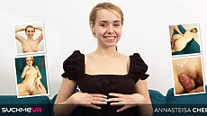 New SuckMeVR Porn Video Thick Blondie Annasteisa Cherry Gets Cock Pumped In POV