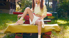 TeenMegaWorld Niсole - Cutie orgasms on a bench  New porn video