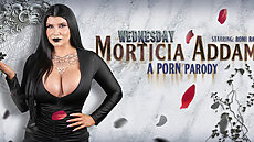 New VR Scene Wednesday: Morticia Addams (A Porn Parody) VRConk Romi Rain  VR Porn