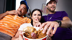 FULL PORN -  fucking in the new Trans Angels porn video 'Chick In The Bucket' UPCOMING SCENE