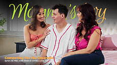 Mommy's Boy scene Josh Rivers Syren De Mer & Christy Love in Competing For His Creampie video