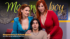 Mommy's Boy scene Elias Cash Lauren Phillips & Siri Dahl in Stepmommy's School Secret video