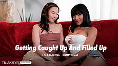 New Transfixed Scene - Getting Caught Up And Filled Up Upcoming Trans Porn Kimmy Kimm, Lola Morena Adult Time TS PORNO