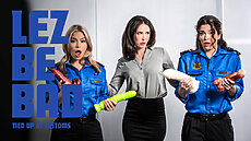 New Lez Be Bad Porn Video Casey Calvert, Victoria Voxxx, Nicole Aria - Tied Up At Customs Upcoming LEZBEBAD Scene