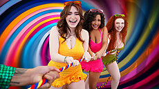 TeamSkeet New Scene -  Brina Scarlet, Fun Sized Megan, Lil Bet Saunders BFFs Day Sex Games (Brina, Lil Bet & Megan’s Debut) || BFFS New Porn Video
