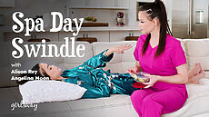 ADULT TIME - Spa Day Swindle XXX Girlsway Alison Rey, Angelina Moon video