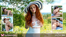 New Solo Porn Video Horny Little Ginger Angel Rai Takes Big Dildo Outdoors BABEROTICA
