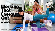 New Transfixed Scene - Working That Energy Out Upcoming Trans Porn Ameena Green, Victoria Grant Adult Time TS PORNO