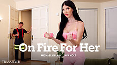 New Transfixed Scene - On Fire For Her Upcoming Trans Porn Michael DelRay, Ava Holt Adult Time TS PORNO