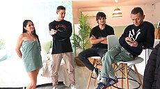 New Porn MILF Club Double zero-mile newbie casting: Busty MILF Sagriz milks our wannabe dick boys dry FAKings XXX