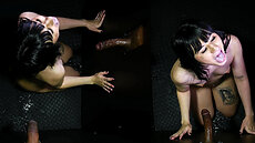 Gloryhole Secrets - Chastity Doll's First Gloryhole POV video