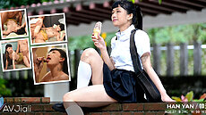 New AVJiali Porn - Chinese teen Han Yan gets interviewed & fucked deeply Chinese XXX Update