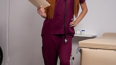 In the continuing effort to have his sperm analyzed, Tyler  Tyler Drake  visits the clinic for the third time. But, lets not fool each other... the nurses aide  Stella Luxx  and Tyler want to get it on in the worst way - and thats exactly what they do. Stella and Tyler strip off their clothes in record time and have a good ol suck and fuck fest right there in the examination room. Maybe this time